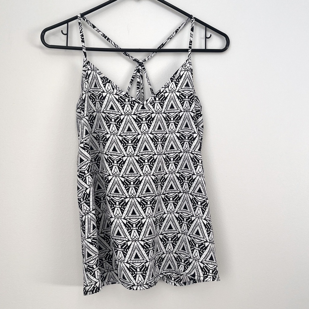 Abercrombie and Fitch Black and White Geometric Tank Top Size XS